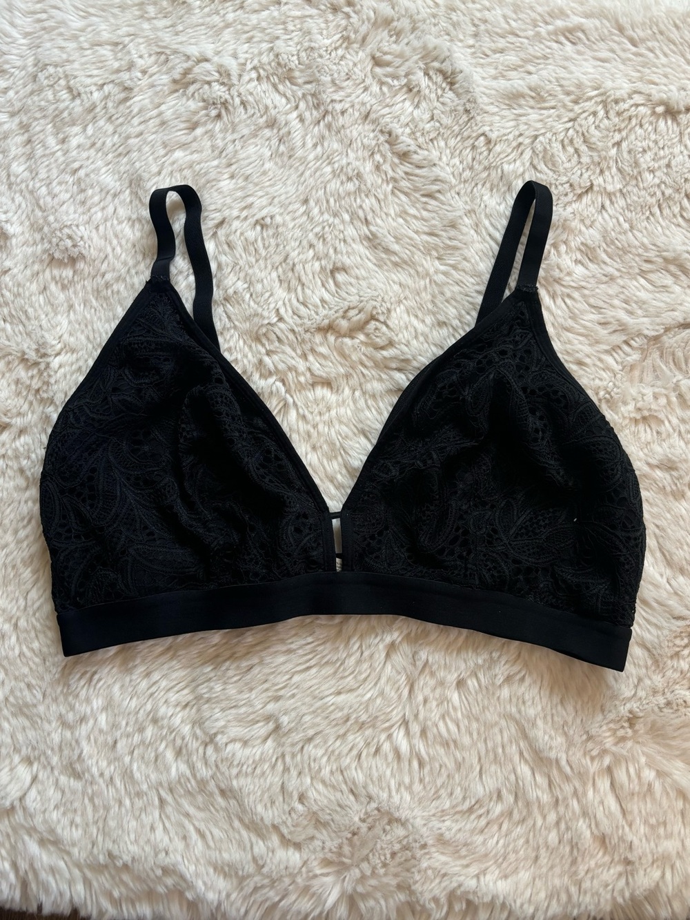 Lively Black Lace Bralette
